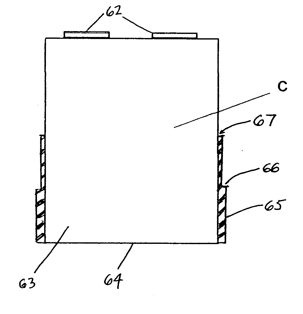 Mounting device for a capacitor