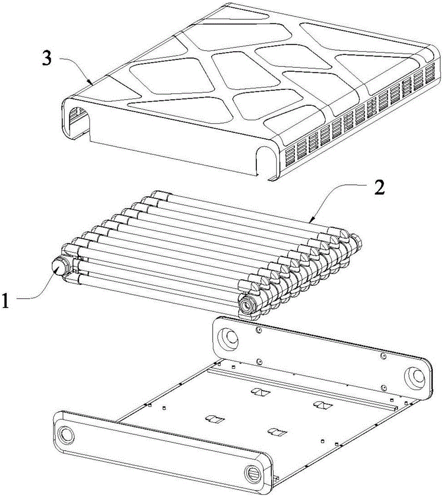 Far infrared water heating radiator and preparation method thereof