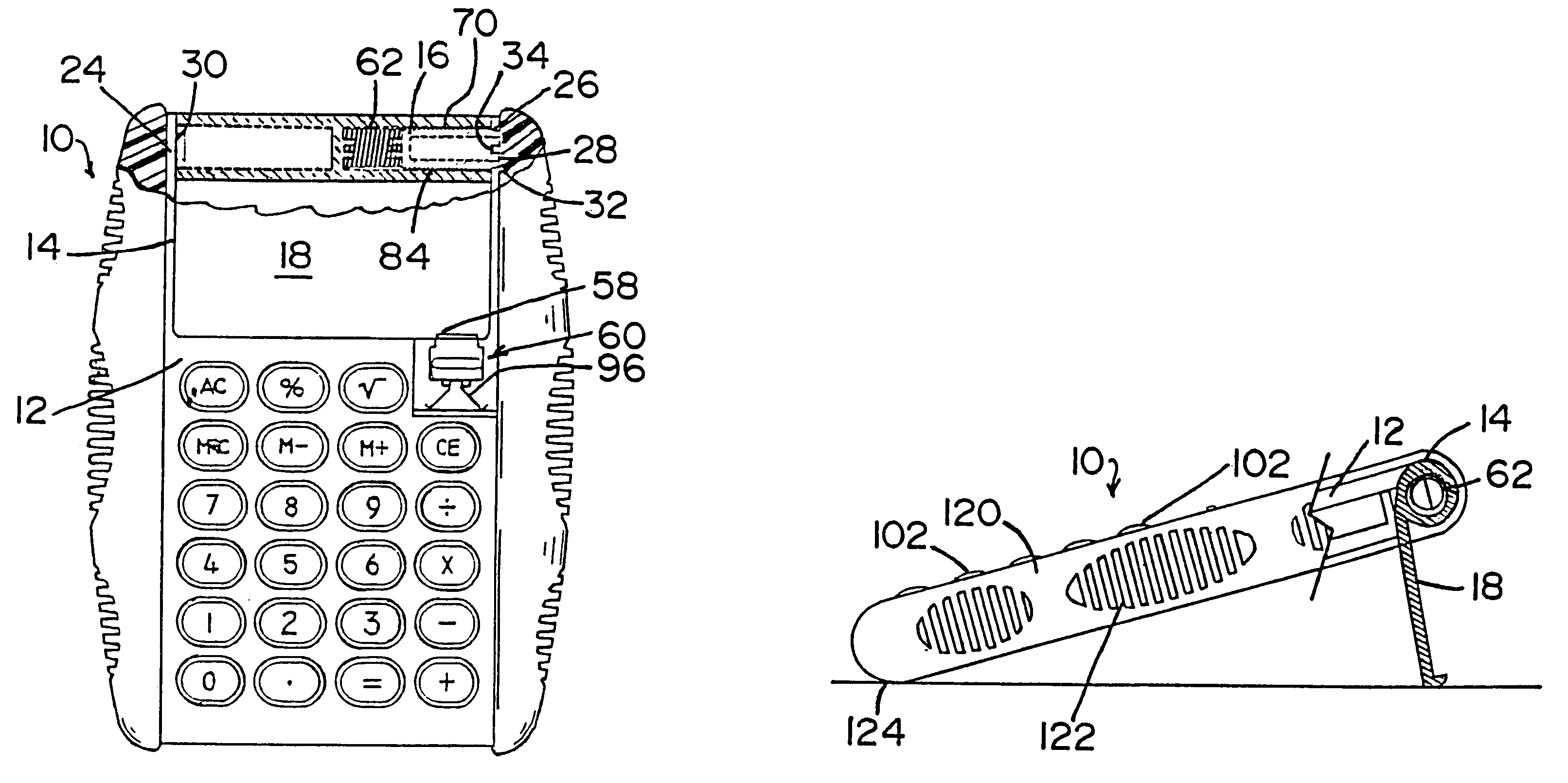 Calculator lid mechanism