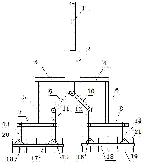 Y-shaped agitating pile drilling machine