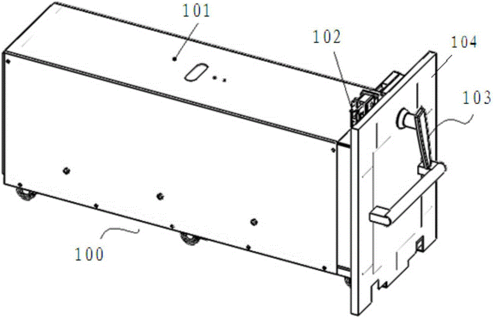 Self-locking quick disassembling charging device, battery cart device and mobile scanning terminal