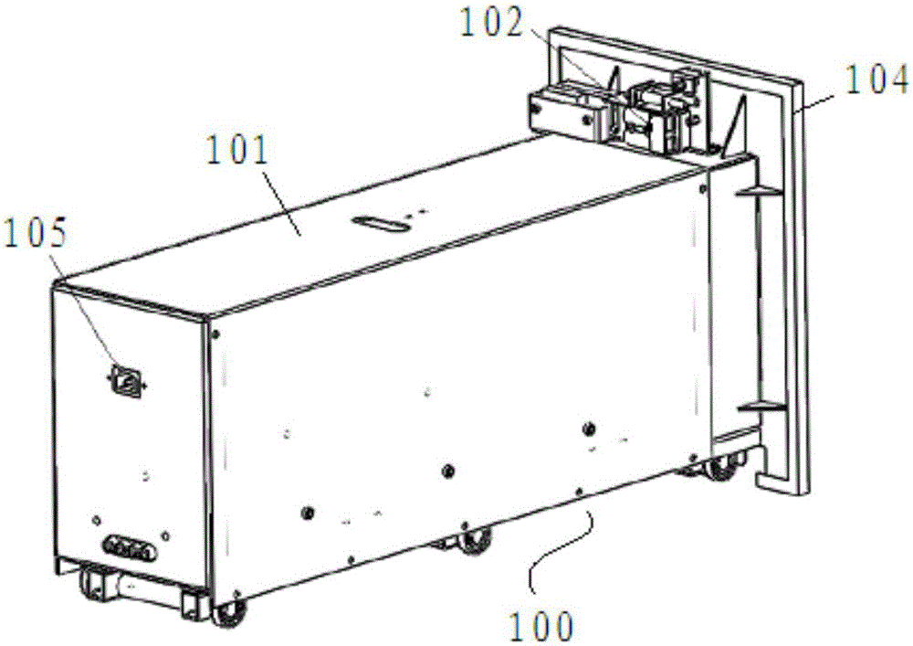 Self-locking quick disassembling charging device, battery cart device and mobile scanning terminal