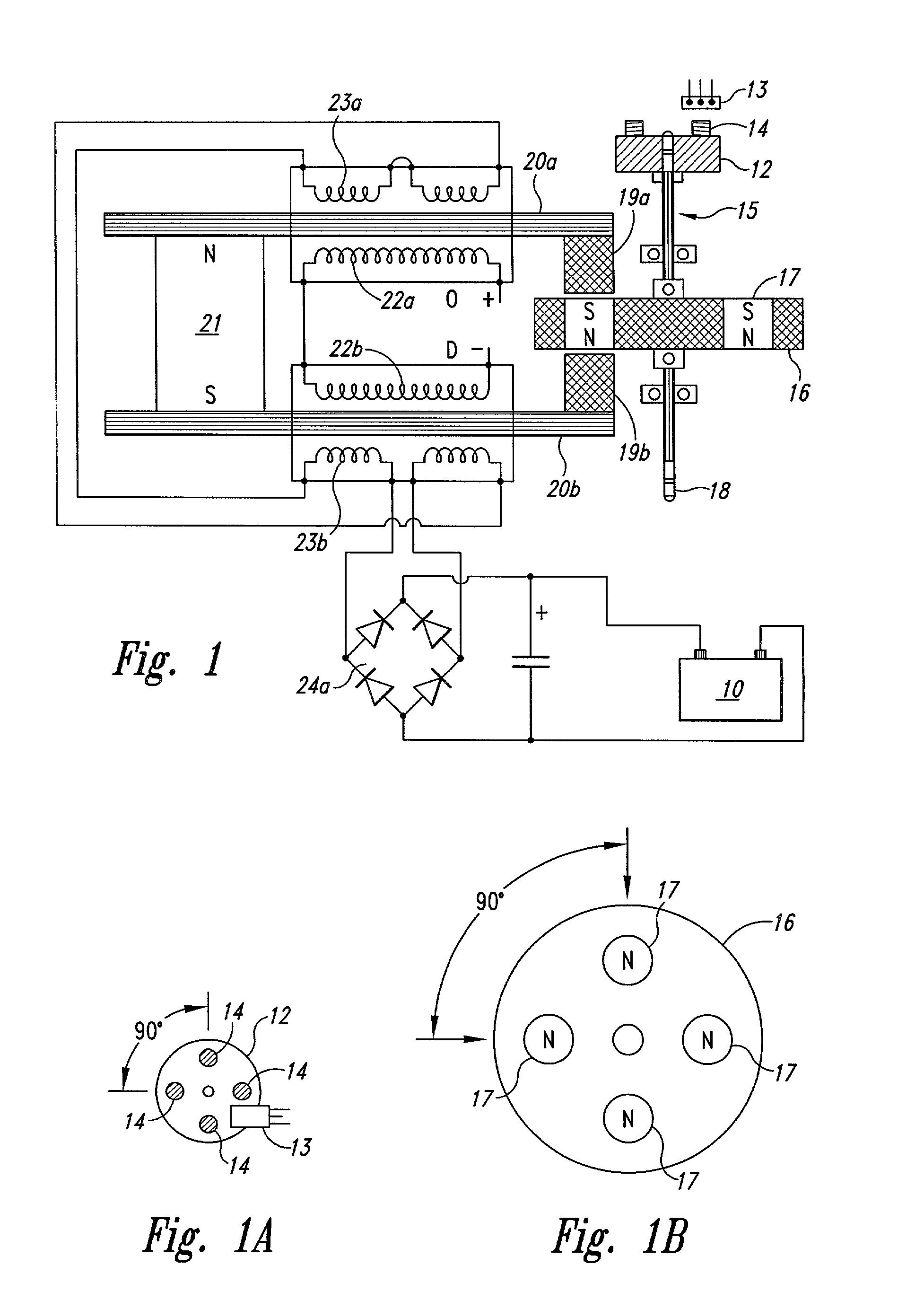 Device and method of a back EMF permanent electromagnetic motor generator