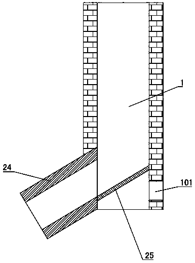 Scale removal device for flue