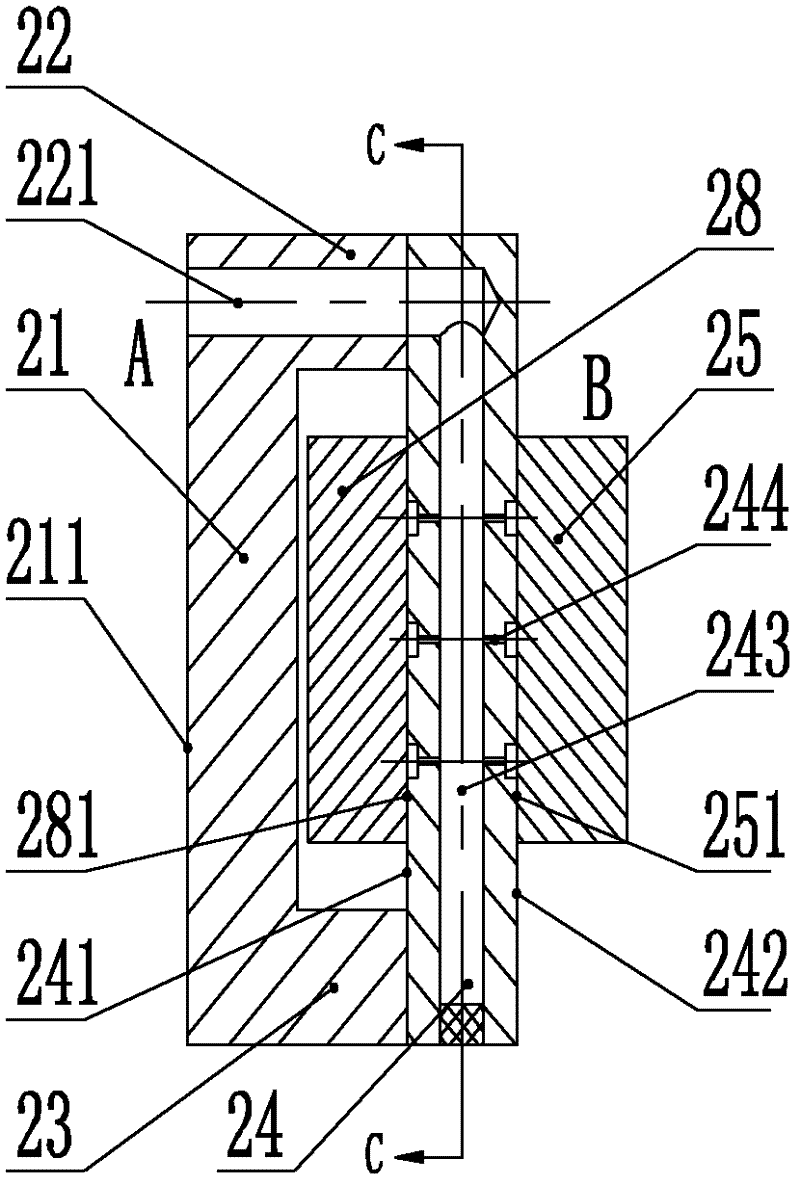 Three-component standard vibration table based on lock type decoupling device