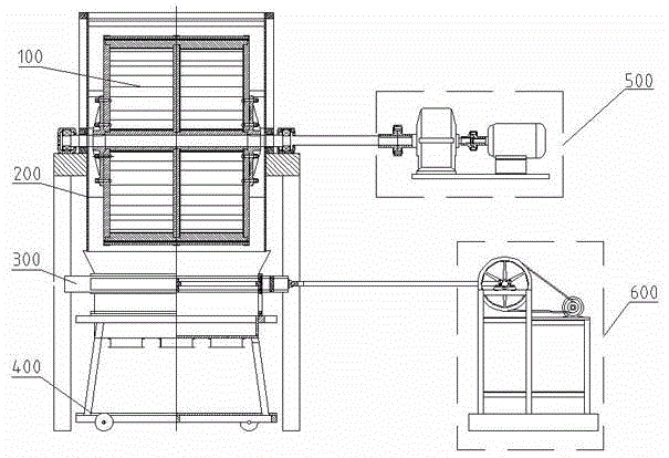 Man-machine separation combined production equipment for firework black powder