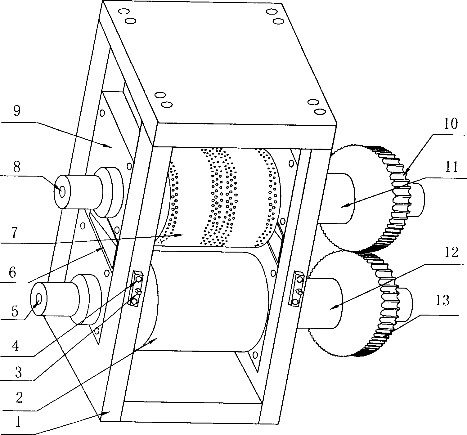 Apparatus for perforating surface of sanitary articals