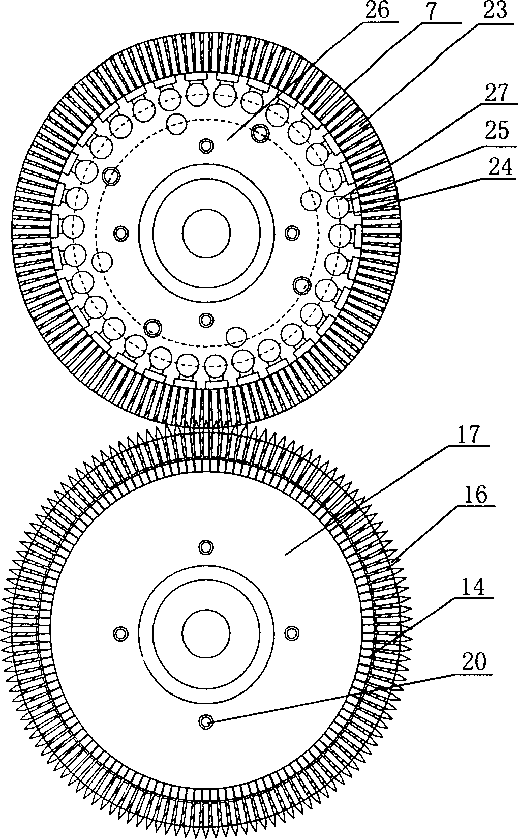 Apparatus for perforating surface of sanitary articals