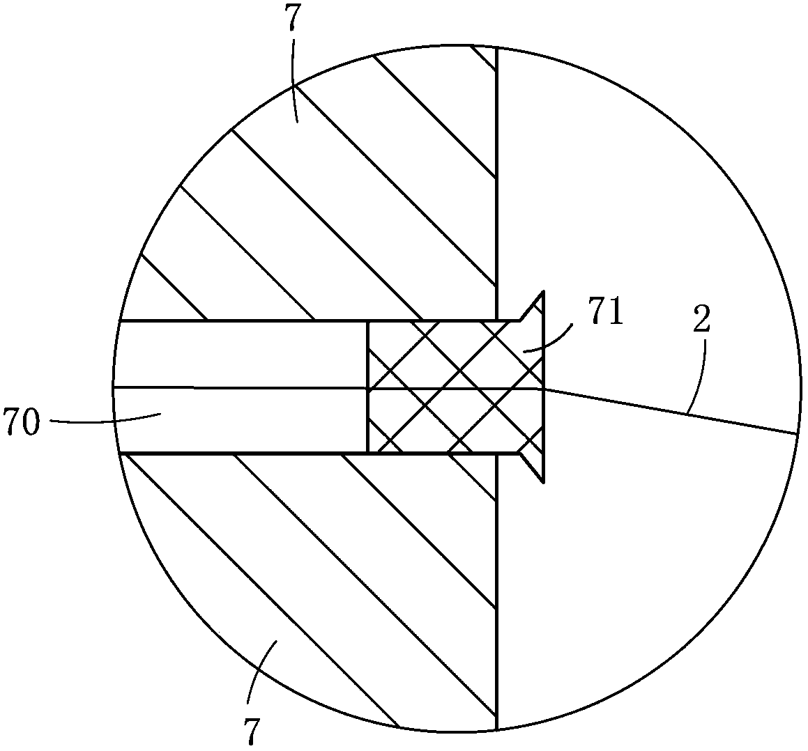 Ultrasonic flaw detection auxiliary device inside air bottle