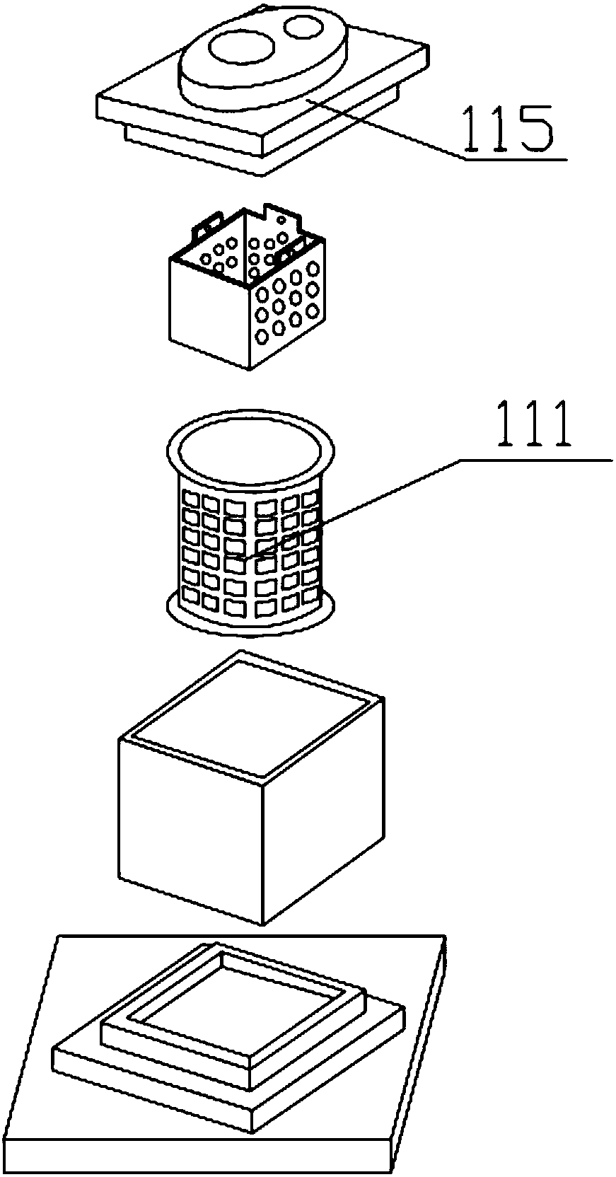 Sterilization device and method of fruits and vegetables