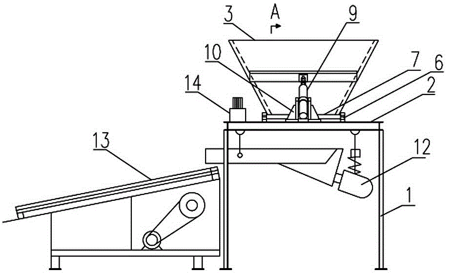 Crushing and screening integrated conveying device for resin grinding wheel cold storage