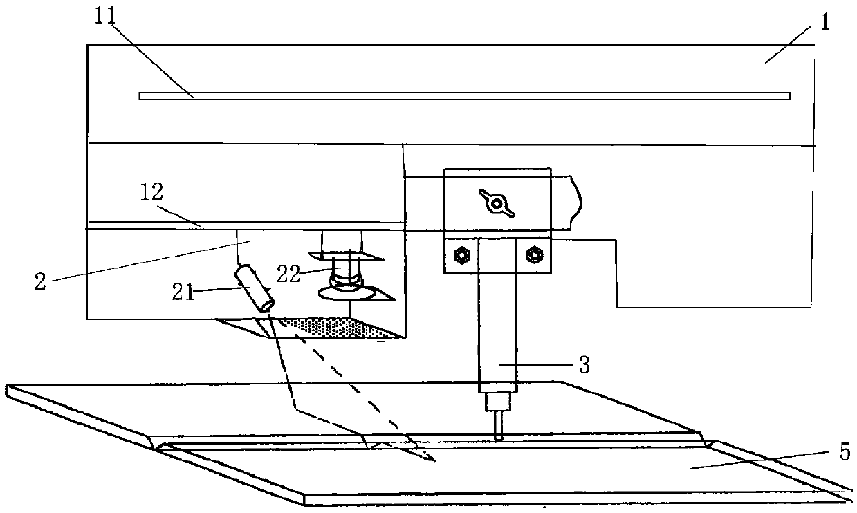 Welding seam visual tracking system based on laser structured light and method