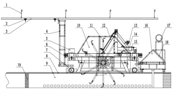 Hydraulic double-tank turner for aerobic fermentation of waste organic matters and operation method of hydraulic double-tank turner