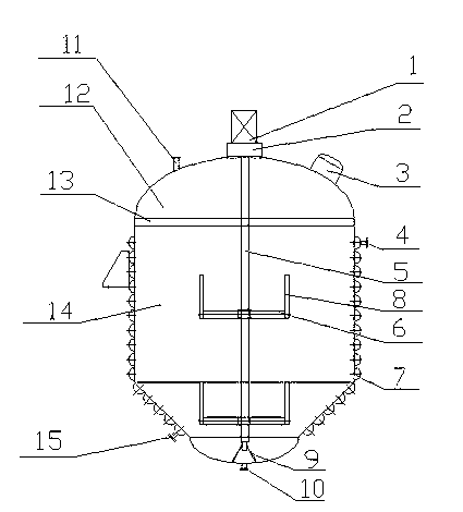 Method for preparing high-purity basic cupric carbonate by outer-coil internal-stirring type reaction kettle
