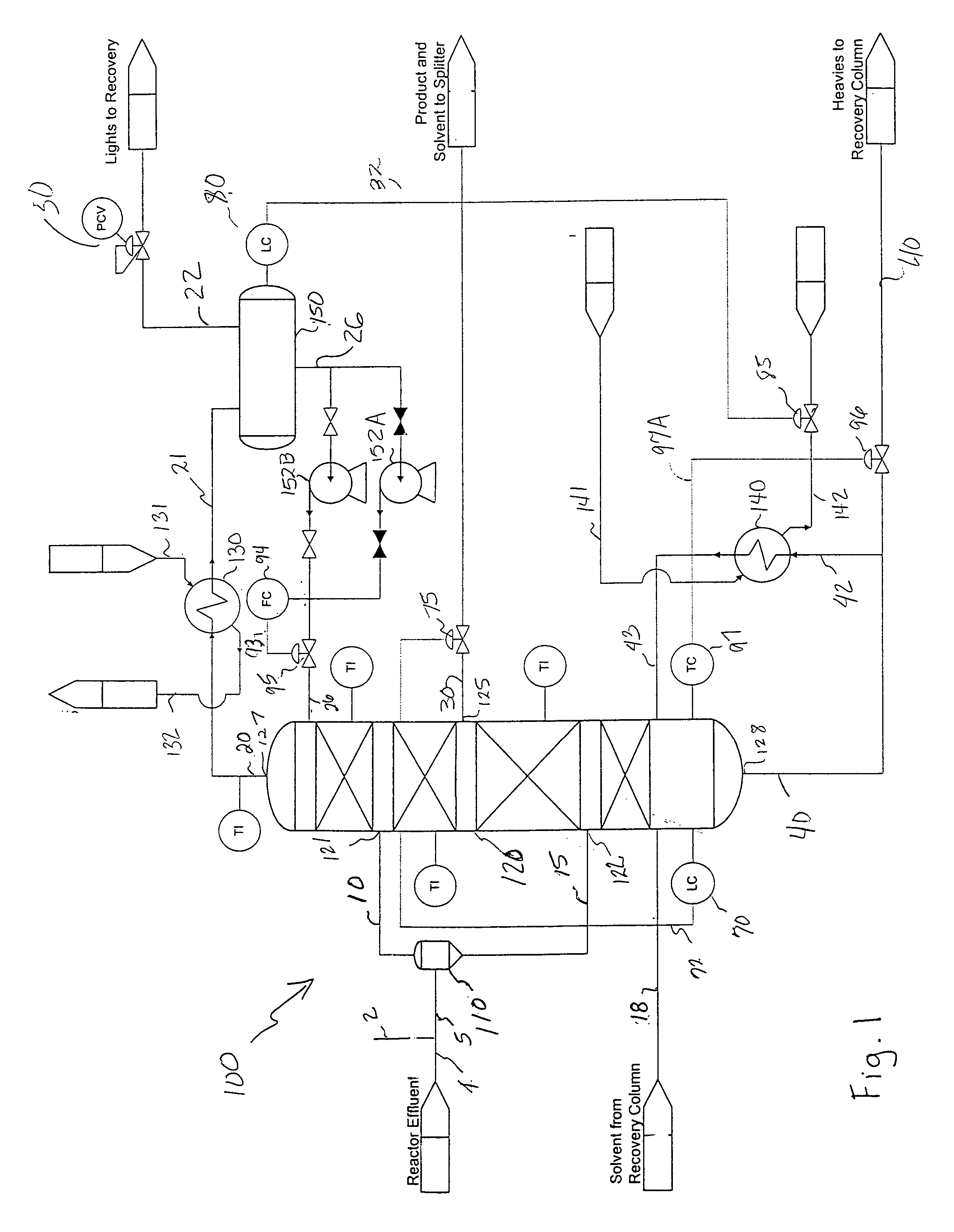 Method and system for separating an oligomerization reactor effluent