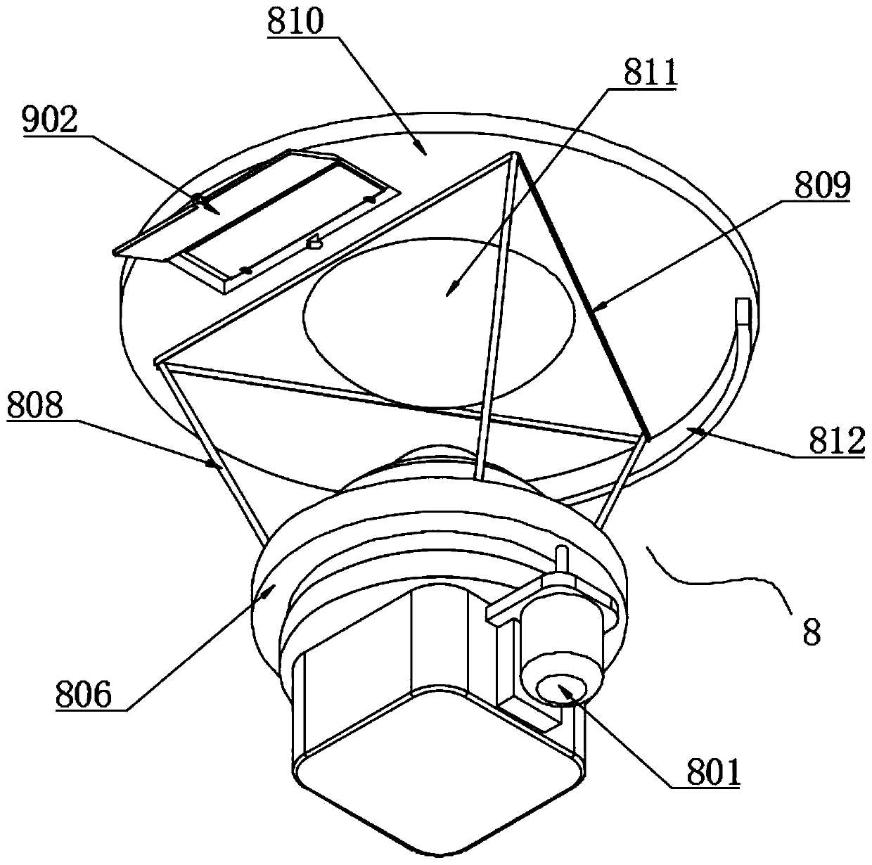 Single-camera farmland large-view-field image capturing device