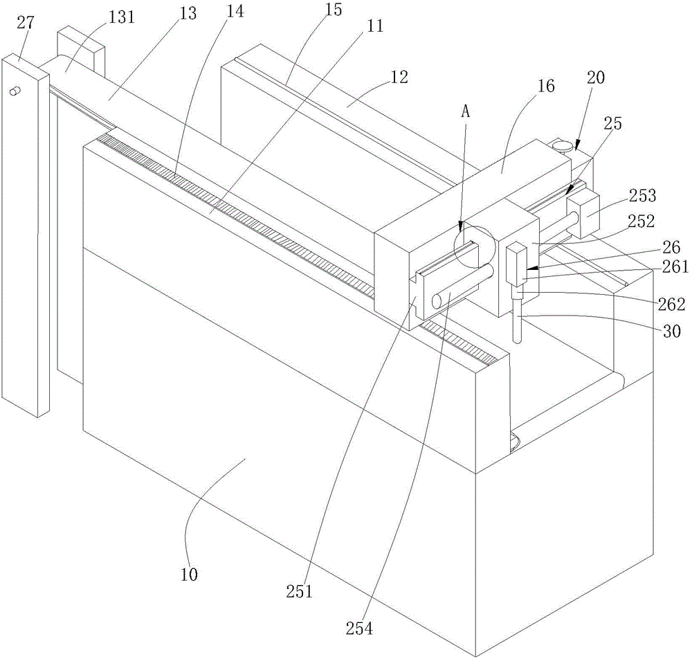 Glue spraying device preventing slide block from disengaging from slide rod