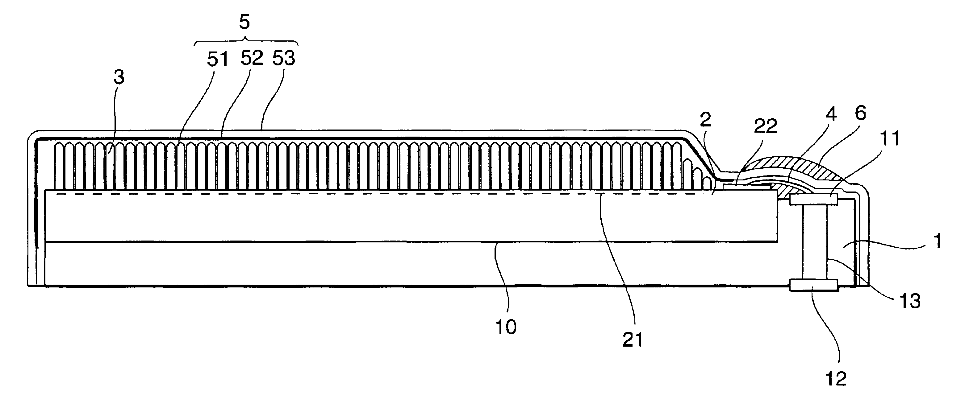 Radiation detector and method of producing the same