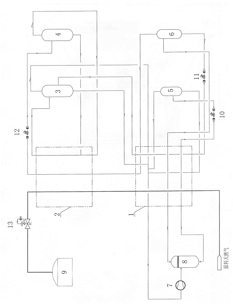 High-efficiency multi-stage throttling natural gas liquefaction equipment and preparation method of liquefied natural gas