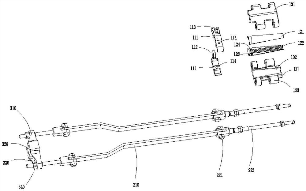 Universal strain clamp anti-falling external member and installation method