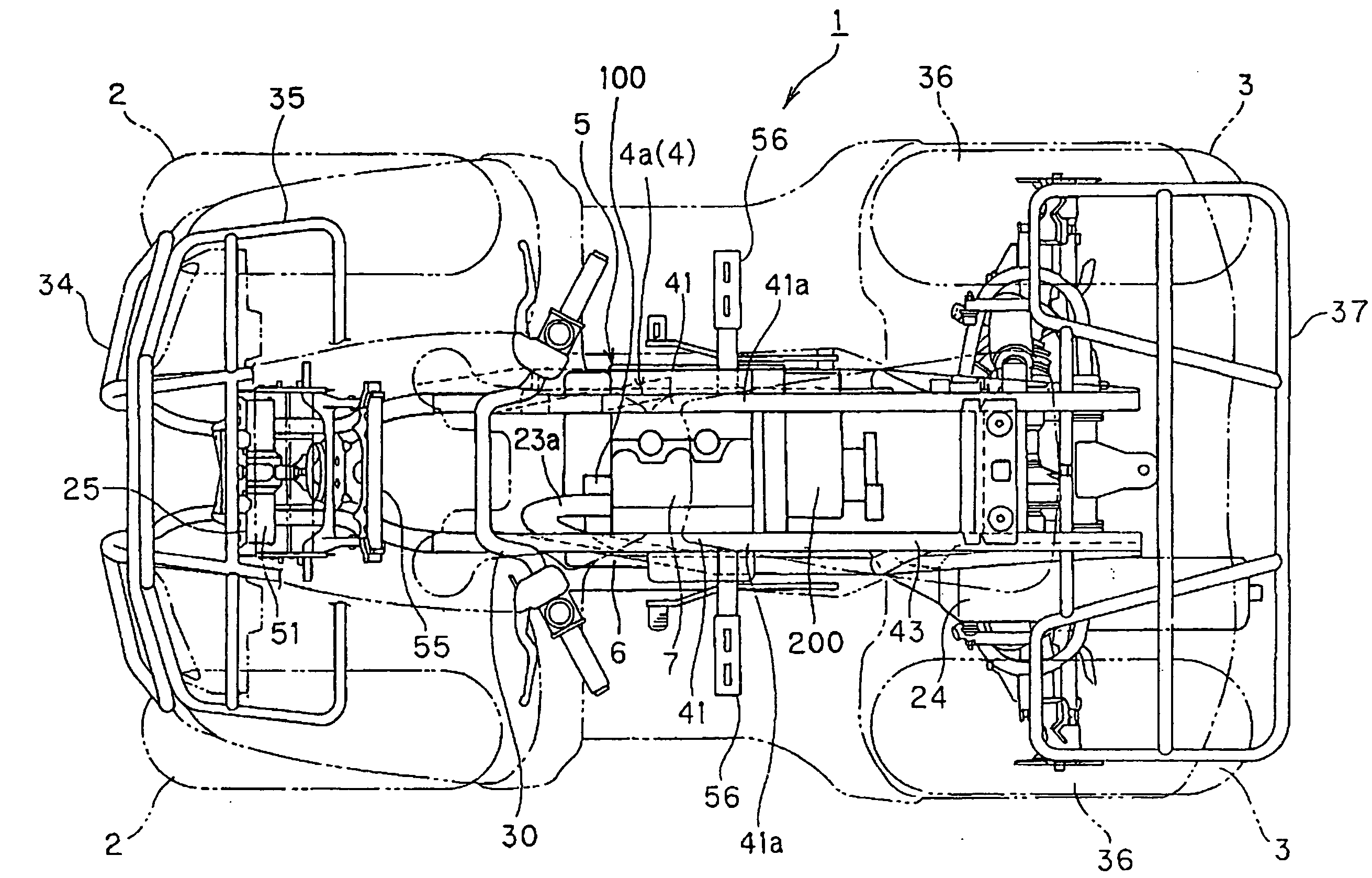 Engine arrangement structure of saddle-ride type vehicle