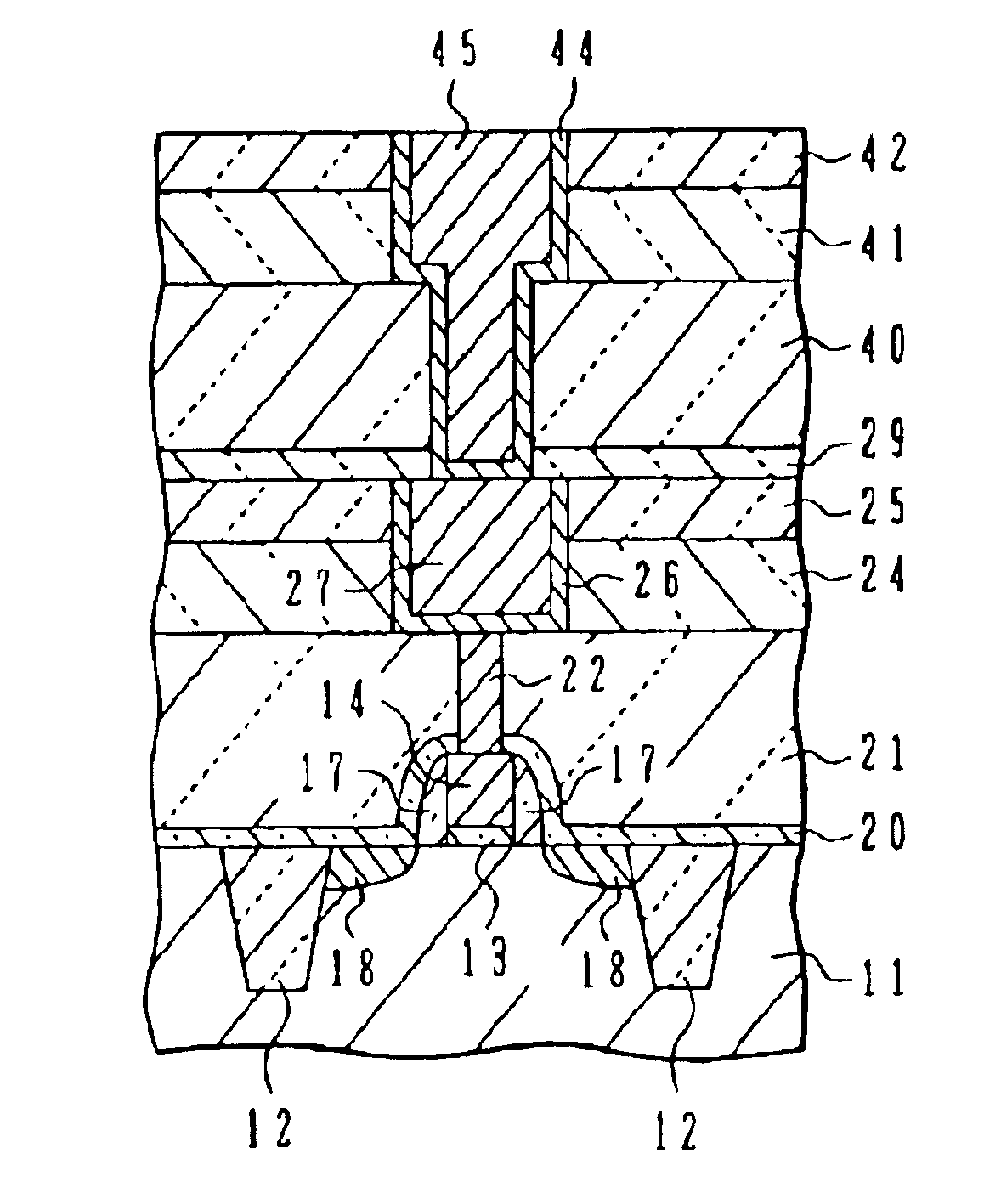 Semiconductor device with copper wirings
