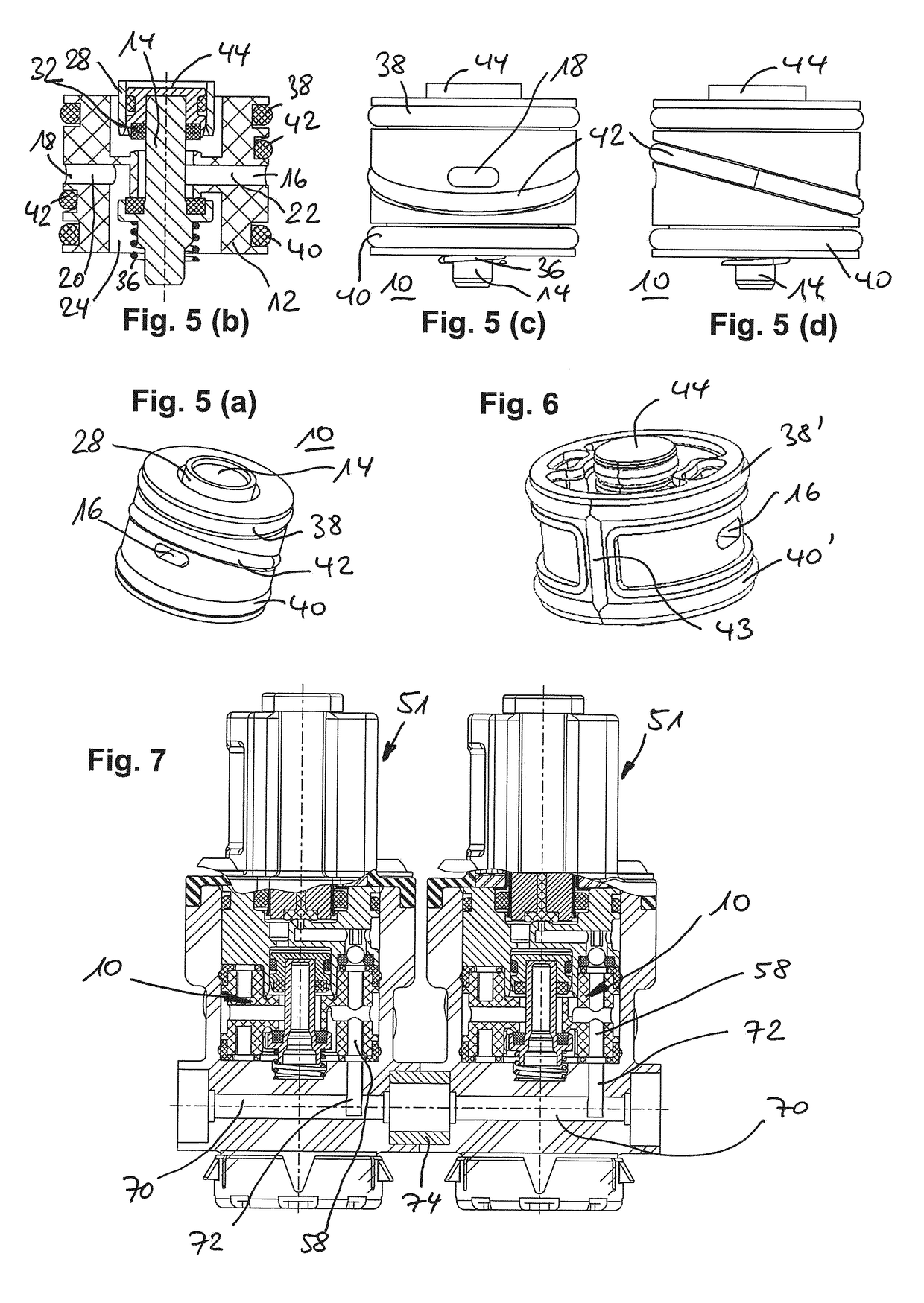 Electromagnetic valve device, use thereof, and system