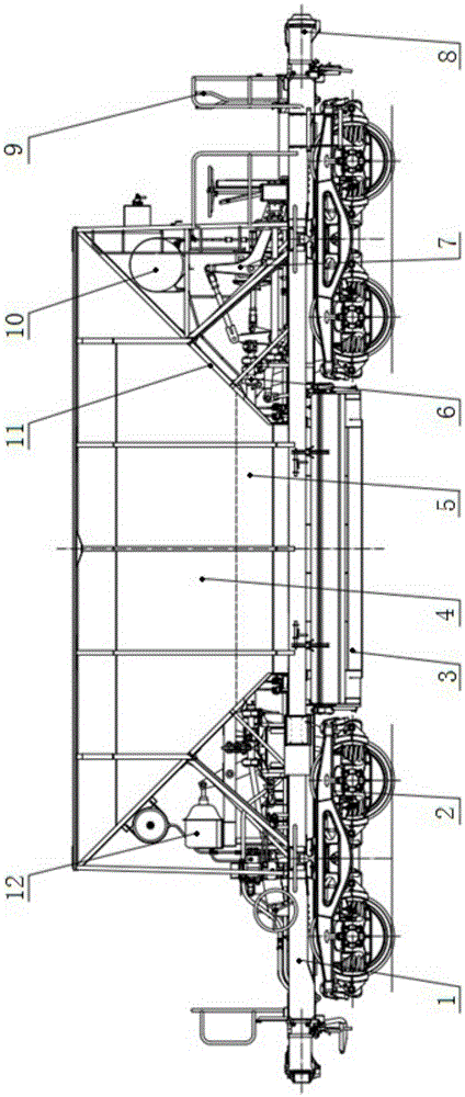 Railway ballast hopper car with ballast troweling function