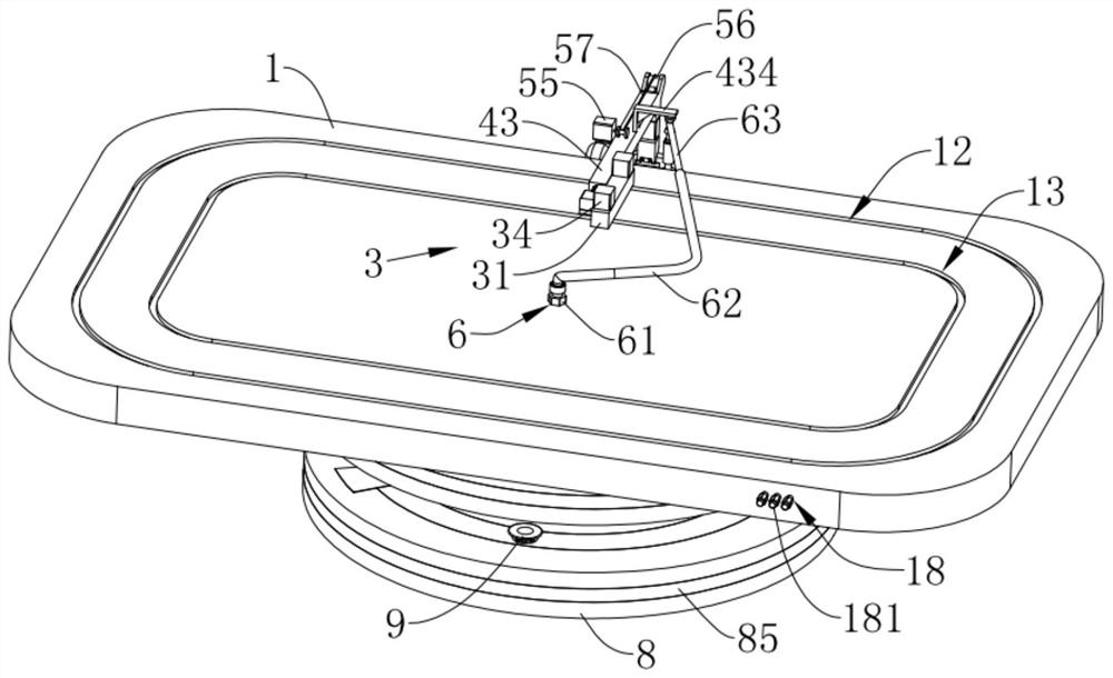 Special-shaped mobile phone display screen edge grinding device and using method thereof