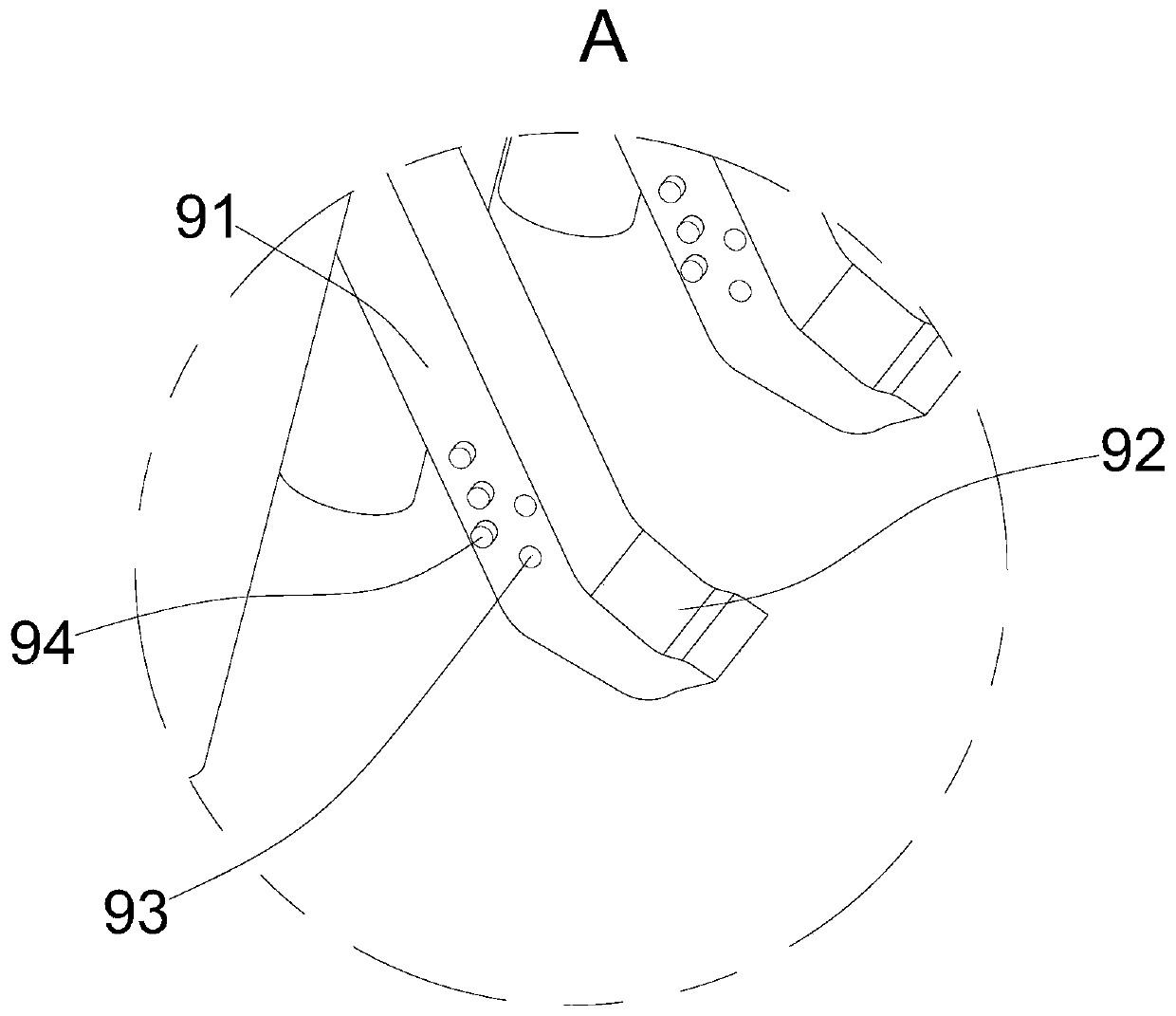 Drilling hole soil covering device for ginger planting