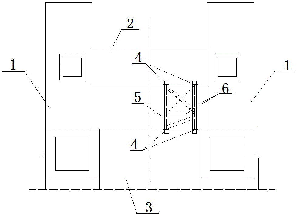 A tower crane foundation setting method applied to the bridge