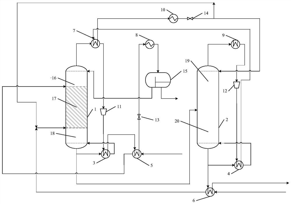 A kind of device and method for preparing propyl propionate by autothermal recovery reaction distillation