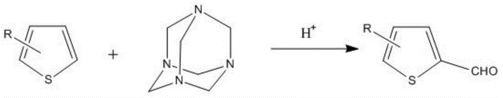 2-thiophenecarboxaldehyde derivative industrial manufacture method