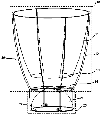 Optical receiving antenna based on visible light communication