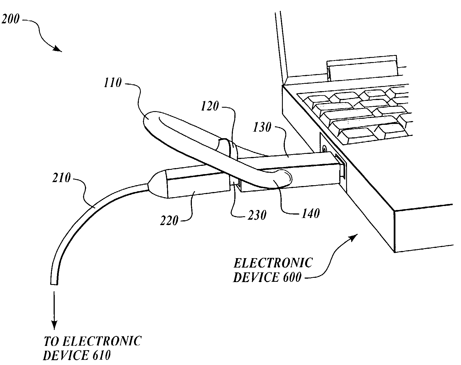 Automatic antenna orientation for USB pass-through port