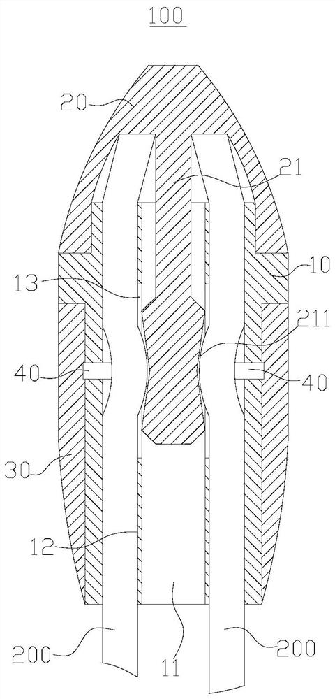 Steel strand insertion guiding device