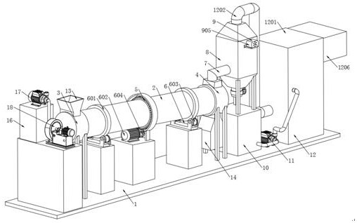 Desulfurization device in drying kiln for smelting ferronickel by using RKEF method