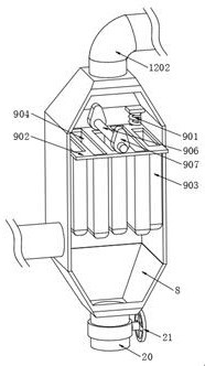 Desulfurization device in drying kiln for smelting ferronickel by using RKEF method