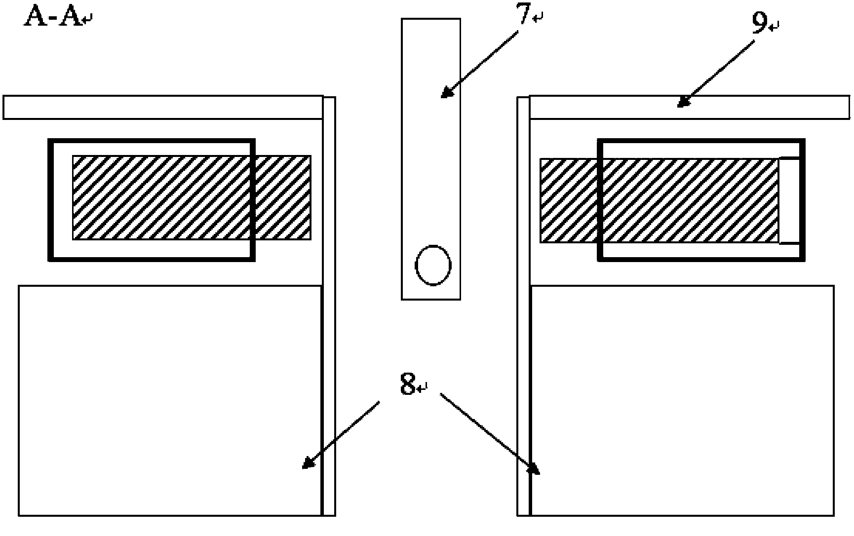 Electromagnetic sensor of electromagnetic stirring device of slab continuous-casting crystallizer