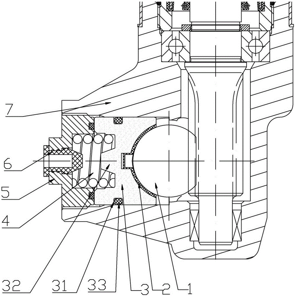 Pressure-adjustable steering gear rack compaction structure