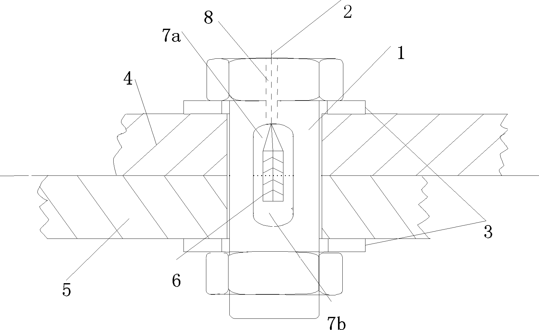 Simple shear connection structure pin load vector measuring method and measuring instrument thereof