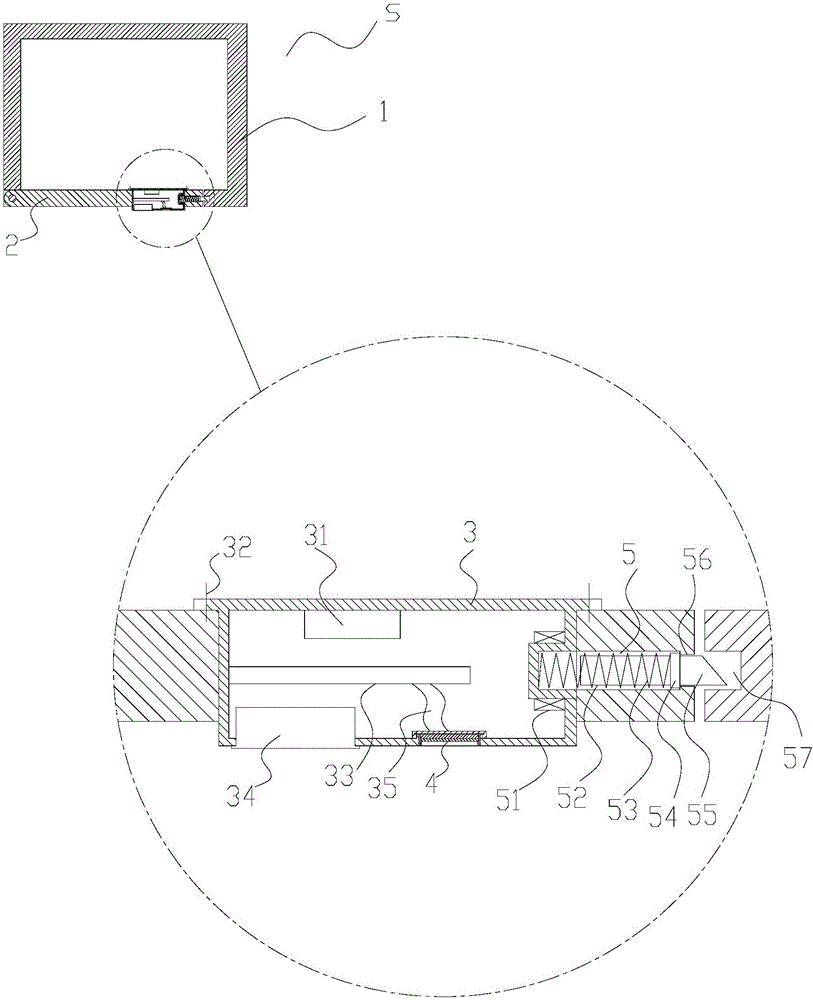 Safe box with push type fingerprint sensor