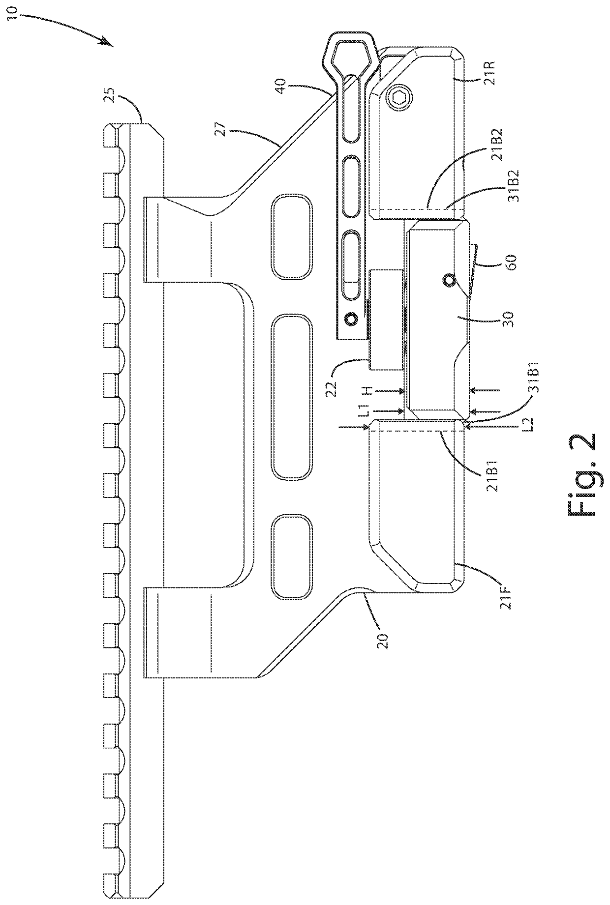 Firearm rail mount and related method of use