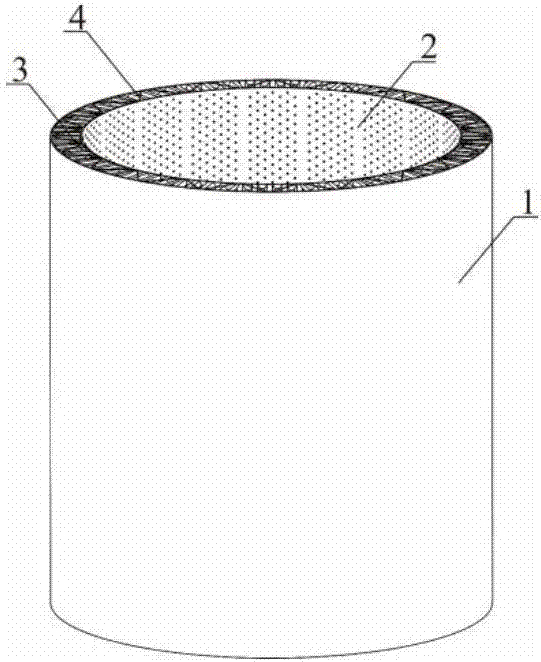 Honeycomb-corrugated composite lattice sandwich cylindrical shell and preparation method thereof