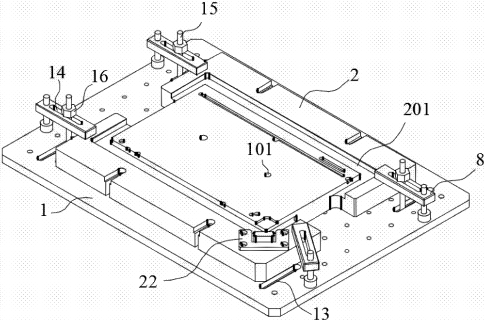 Jig for notebook computer LOGO press fit