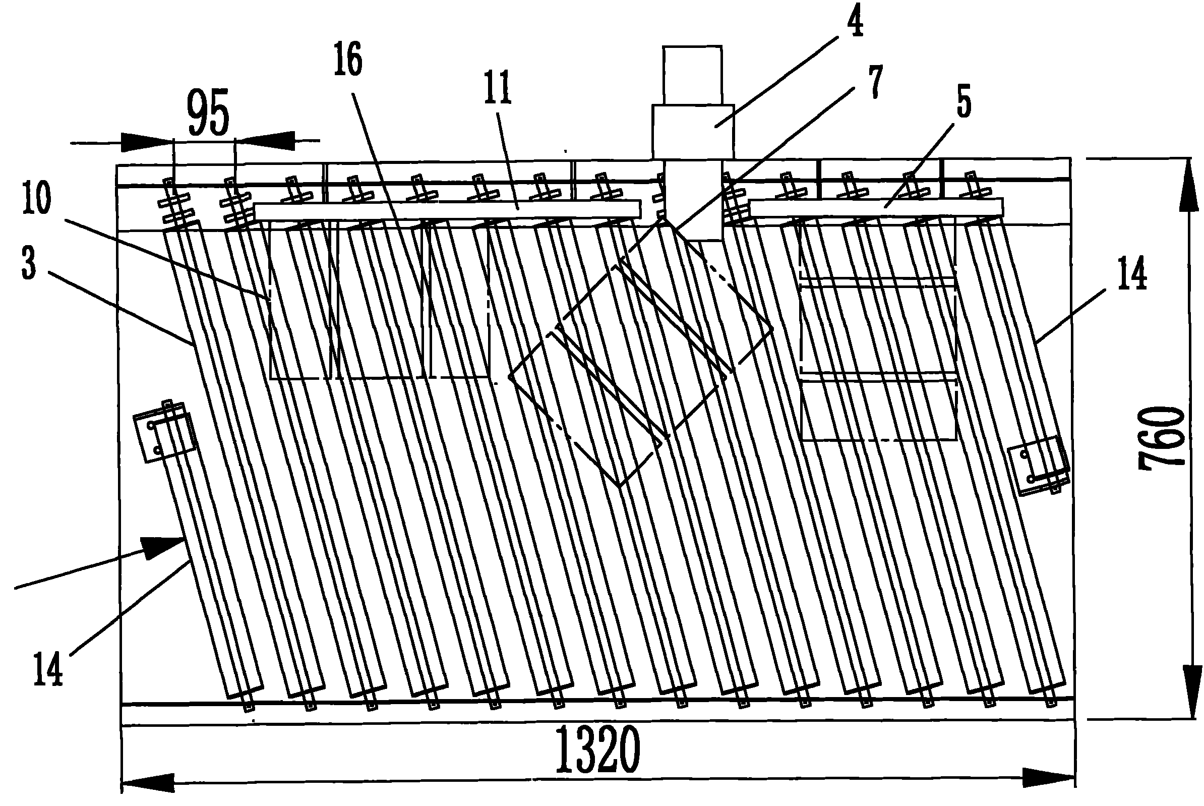 Oblique rolling shaft angle turning machine of emulsion explosive production line