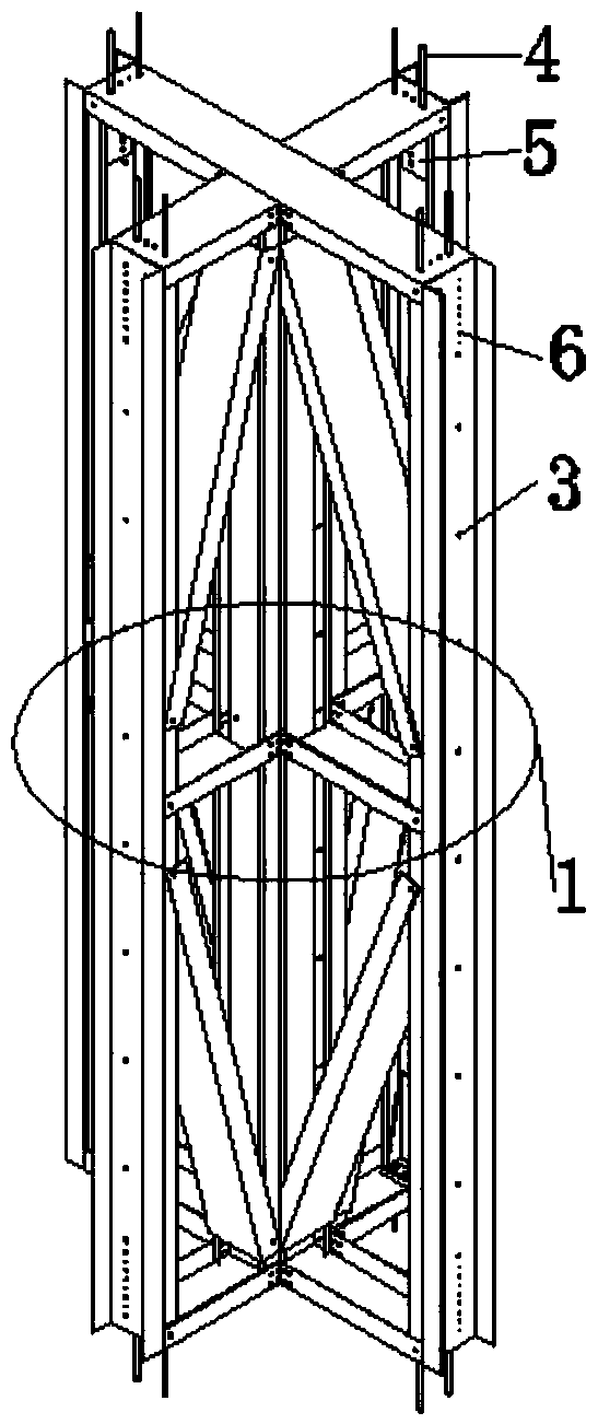 A modular assembly type cross-shaped cold-formed thin-walled steel composite wall connection method