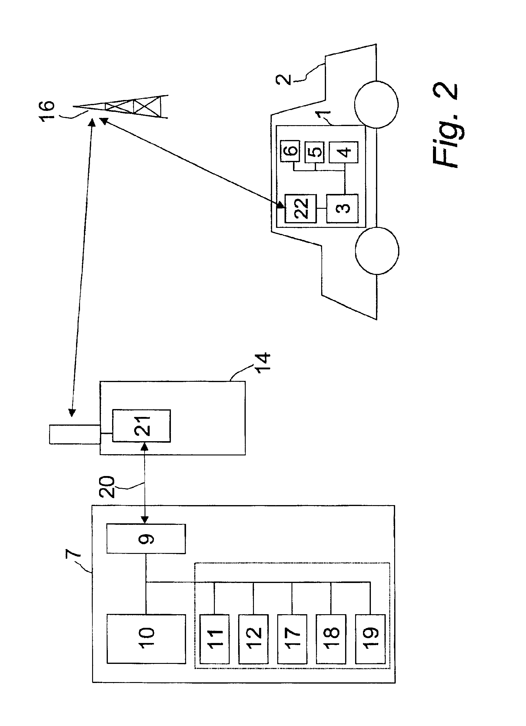 Remote communication system for use with a vehicle