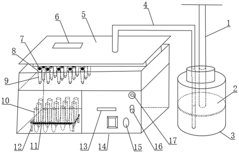 Inspection specimen pretreatment device and using method thereof