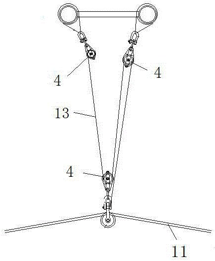 Large-span disassembly method of transmission circuit over navigable water level